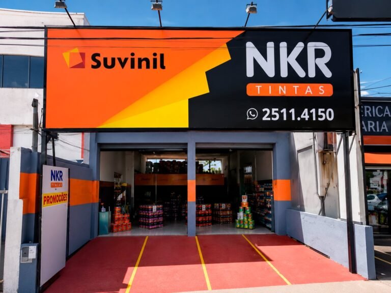 Fachada da loja NKR Tintas Jardim Nova Europa