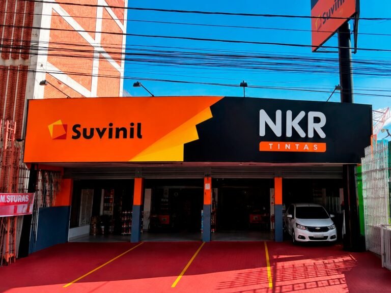 Fachada da loja NKR Tintas Taquaral